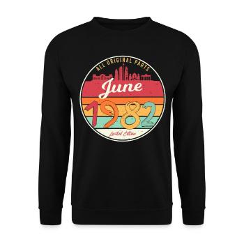 40e anniversaire 1982 Juin - Sweat-shirt Unisexe - noir - Devant - Alina (178cm) & Michal (187cm)