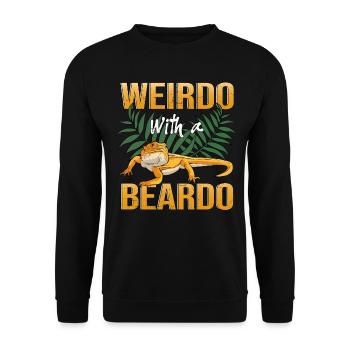 Bearded Dragon Pet Lizard Terrarium Lizard Owner - Unisex Sweatshirt - black - Front - Alina (178cm) & Michal (187cm)