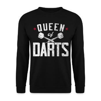 Darts Girl Vintage Reine des Fléchettes - Sweat-shirt Unisexe - noir - Devant - Alina (178cm) & Michal (187cm)