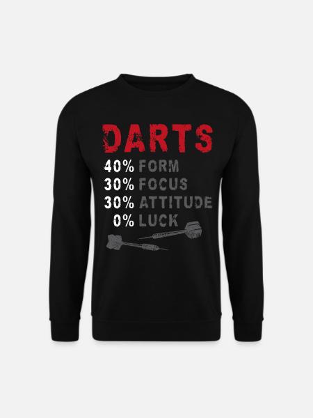 Darts Vintage Darts 40% Form 30% - Unisex Pullover - Schwarz