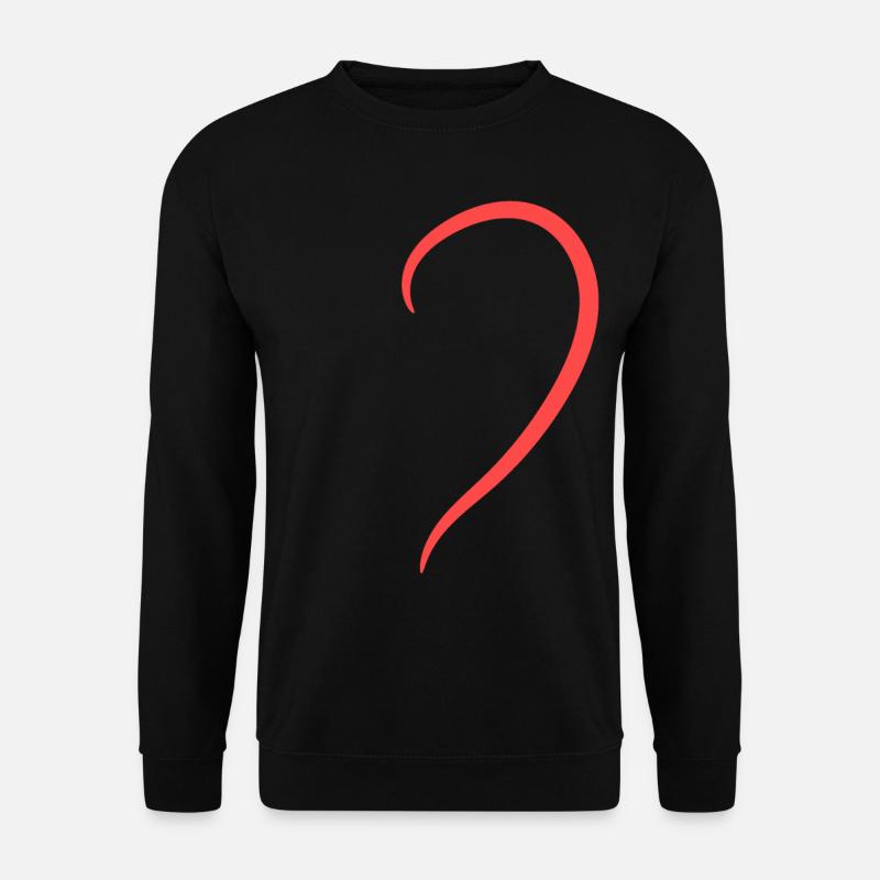 Half Red Heart - Unisex Sweatshirt - black