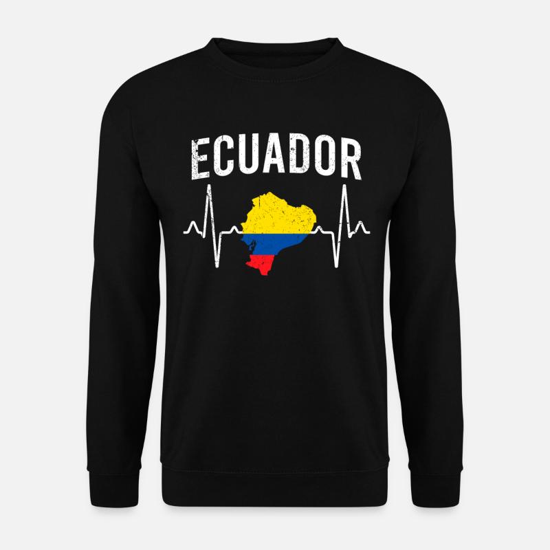 Ecuador Herzschlag - Unisex Pullover - Schwarz