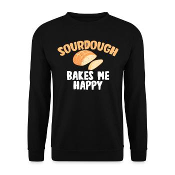 SOURGHDOUGH ME REND HEUREUX - Sweat-shirt Unisexe - noir - Devant - Alina (178cm) & Michal (187cm)