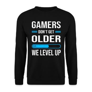 Grunge Gamer Level Up Fête d’anniversaire - Sweat-shirt Unisexe - noir - Devant - Alina (178cm) & Michal (187cm)