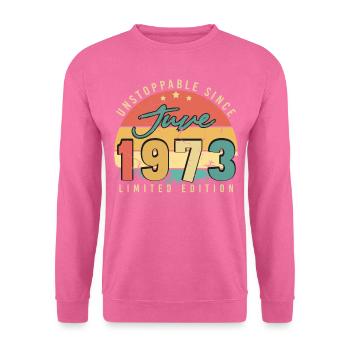 Retro 1973 Juni - Unisex Pullover - Pink - Vorne