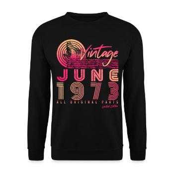 Juni 1973 Original - Unisex Pullover - Schwarz - Vorne - Alina (178cm) & Michal (187cm)