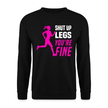 Marathon Runners Running Half Marathon Saying - Unisex Sweatshirt - black - Front - Alina (178cm) & Michal (187cm)