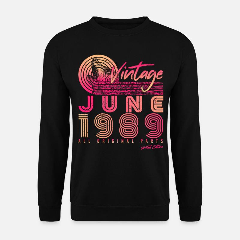 Born in June 1989 - Unisex Sweatshirt - black
