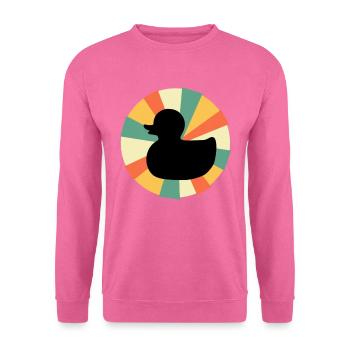 Ente Quitscheente Erpel Enten Gelbe Gummiente - Unisex Pullover - Pink - Vorne