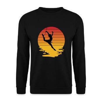 Baton Twirling Twirler Gymnastik Turner Baton - Unisex Pullover - Schwarz - Vorne - Alina (178cm) & Michal (187cm)
