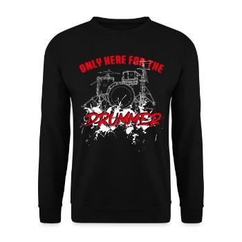 Drummer Drum Set Girl Girlfriend - Unisex Pullover - Schwarz - Vorne - Alina (178cm) & Michal (187cm)