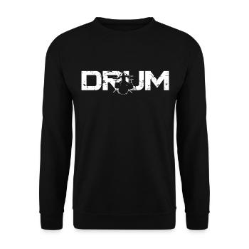Drummer Drum Set Vintage Drum - Unisex Sweatshirt - black - Front - Alina (178cm) & Michal (187cm)