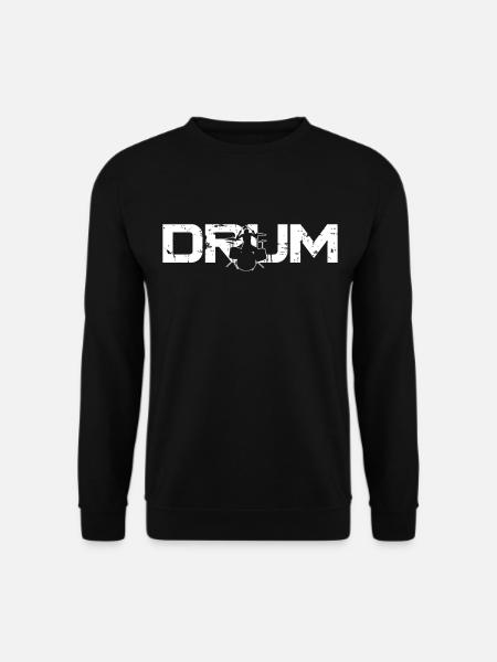 Drummer Drum Set Vintage Drum - Unisex Pullover - Schwarz