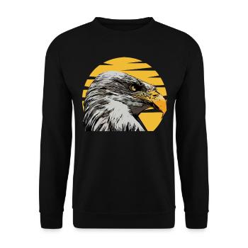 Pygargue à tête blanche - Sweat-shirt Unisexe - noir - Devant - Alina (178cm) & Michal (187cm)