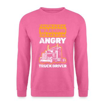 Warnung wütender LKW-Fahrer Anhänger LKW-Fahrer - Unisex Pullover - Pink - Vorne