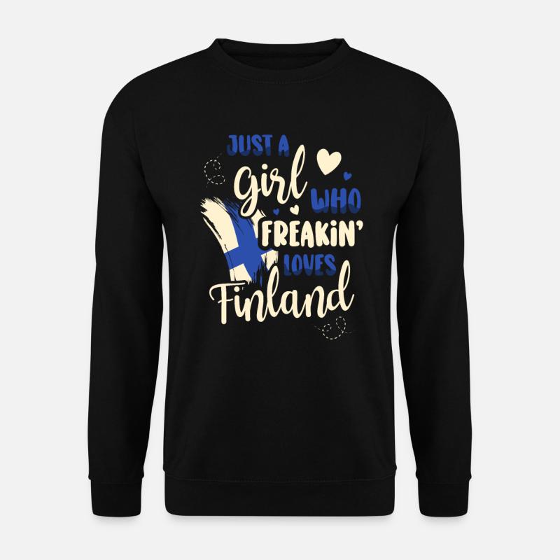 Finland Tshirt Finland Scandinavia - Unisex Sweatshirt - black