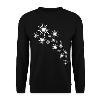 Étoiles blanches - Sweat-shirt Unisexe - noir - Devant - Alina (178cm) & Michal (187cm)
