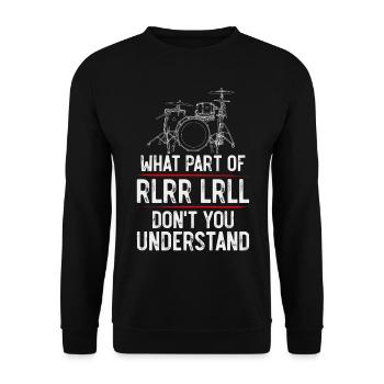 Drummer Drum Set Vintage What Part - Unisex Sweatshirt - black - Front - Alina (178cm) & Michal (187cm)