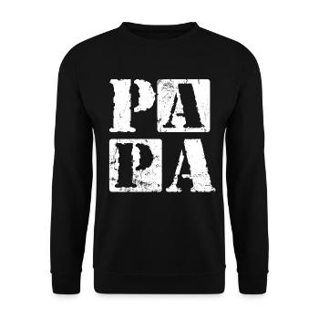 Papa Idées de fête des pères Fête des pères Papa - Sweat-shirt Unisexe - noir - Devant - Alina (178cm) & Michal (187cm)