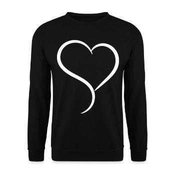 Noble Cœur Blanc - Sweat-shirt Unisexe - noir - Devant - Alina (178cm) & Michal (187cm)