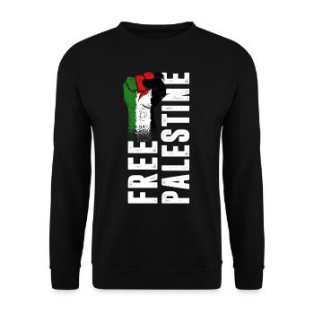 Palestine Tshirt Hommes Enfants Femmes Palestine - Sweat-shirt Unisexe - noir - Devant - Alina (178cm) & Michal (187cm)