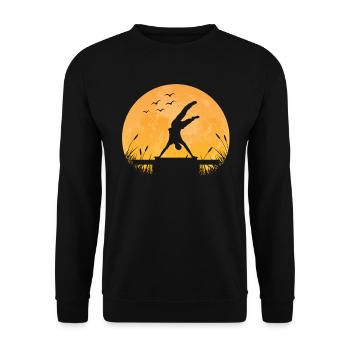 Parkour Parkour Runner Freerunning Handstand Parkur - Unisex Sweatshirt - black - Front - Alina (178cm) & Michal (187cm)