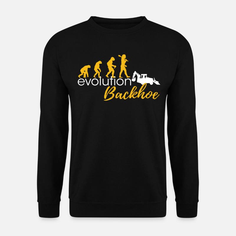 Evolution Of Backhoes - Unisex Pullover - Schwarz
