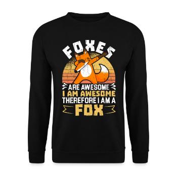 Je suis un renard animal sauvage renard renards - Sweat-shirt Unisexe - noir - Devant - Alina (178cm) & Michal (187cm)