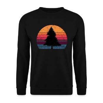 Happy Tree Outdoor Mountain Hiking Bigfoot - Unisex Pullover - Schwarz - Vorne - Alina (178cm) & Michal (187cm)