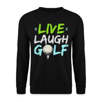 Life Laugh Golfer Meilleur golfeur de tous les temps - Sweat-shirt Unisexe - noir - Devant - Alina (178cm) & Michal (187cm)
