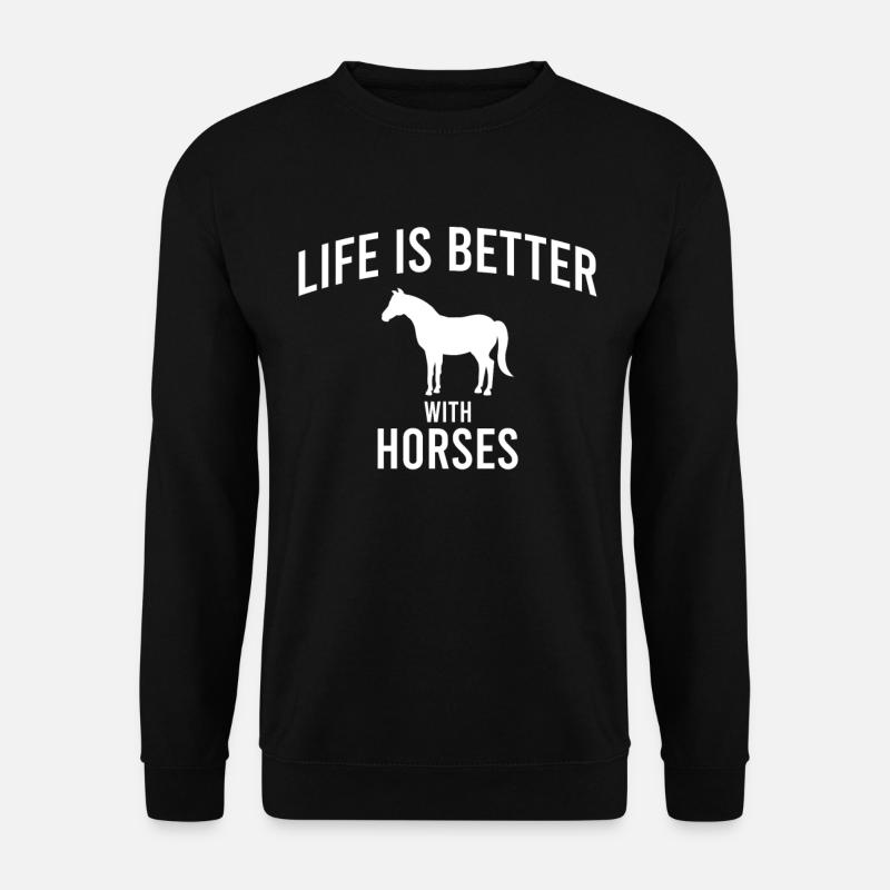 Horse Pferd Spruch - Unisex Pullover - Schwarz