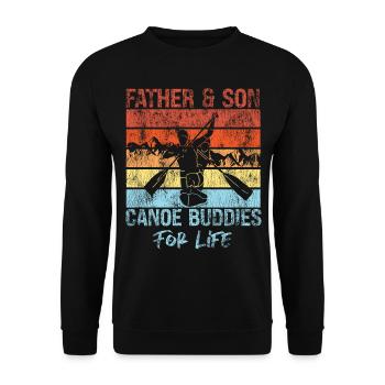 Sprint Canoe Canoeing Son Father - Unisex Sweatshirt - black - Front - Alina (178cm) & Michal (187cm)