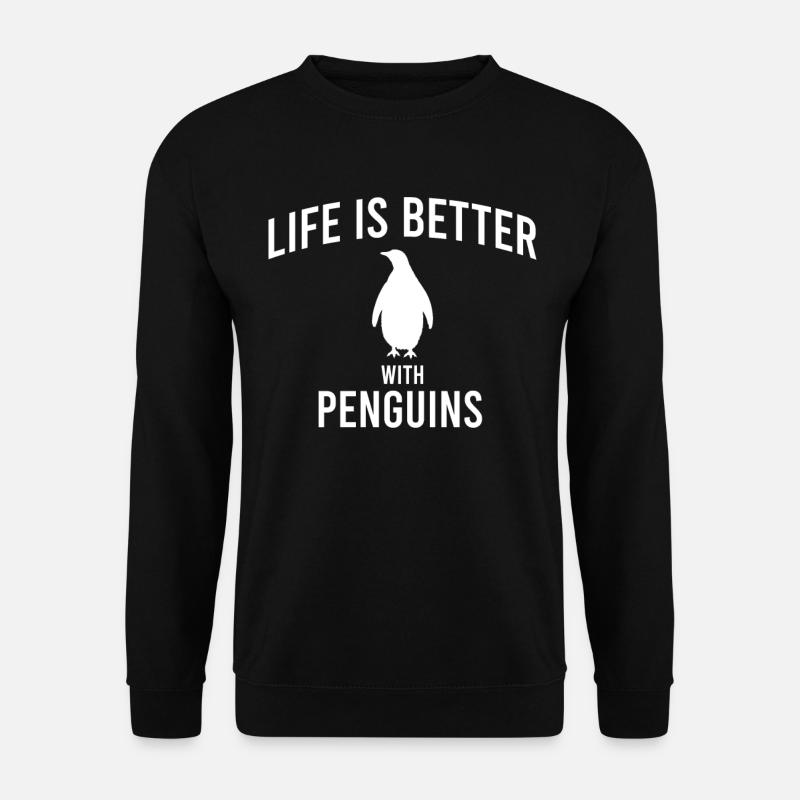 Pinguin Spruch - Unisex Pullover - Schwarz