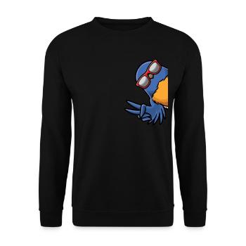 Hut Singer Bird avec lunettes de soleil - Sweat-shirt Unisexe - noir - Devant - Alina (178cm) & Michal (187cm)
