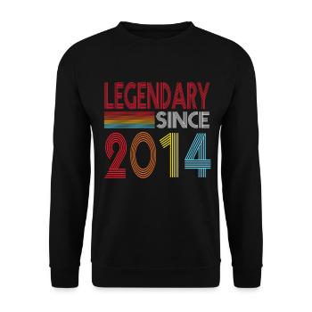 Legendary since 2014 - Unisex Sweatshirt - black - Front - Alina (178cm) & Michal (187cm)