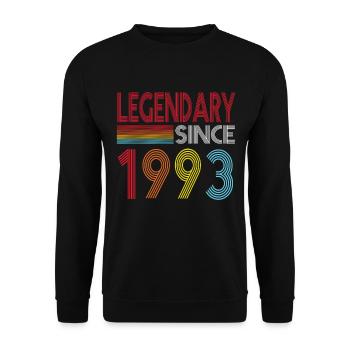 Legendary since 1993 - Unisex Sweatshirt - black - Front - Alina (178cm) & Michal (187cm)