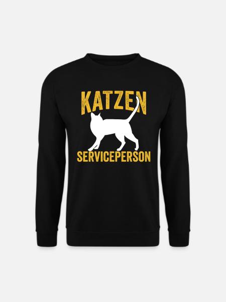 Katzen Serviceperson Katzenchefin Katzen Shirt - Unisex Pullover - Schwarz