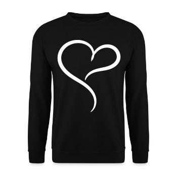 Noble Cœur Blanc - Sweat-shirt Unisexe - noir - Devant - Alina (178cm) & Michal (187cm)