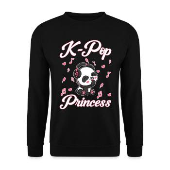 Panda K-Pop Panda South Korea - Unisex Sweatshirt - black - Front - Alina (178cm) & Michal (187cm)