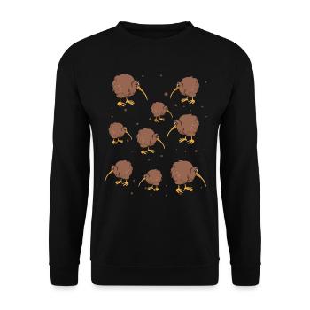 Kiwivögel I Kiwi-Vogel-Liebhaber I - Unisex Pullover - Schwarz - Vorne - Alina (178cm) & Michal (187cm)