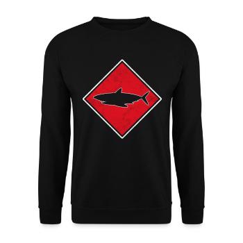 Shark Shark - Unisex Sweatshirt - black - Front - Alina (178cm) & Michal (187cm)