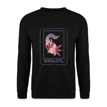 Axolotl Ambystoma Kawaii Design Amphibians Éleveur - Sweat-shirt Unisexe - noir - Devant - Alina (178cm) & Michal (187cm)