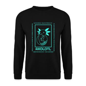 Axolotl Streetwear Illustration Défenseur des droits des animaux Adolescents - Sweat-shirt Unisexe - noir - Devant - Alina (178cm) & Michal (187cm)