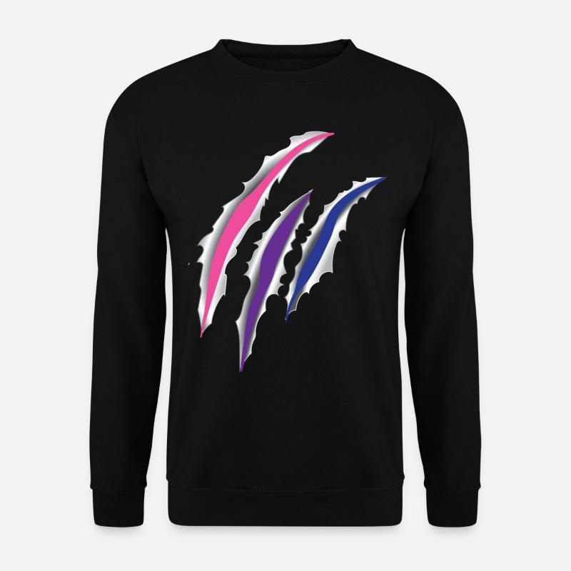 Bisexuel Bi Pride Flag Scratch - Sweat-shirt Unisexe - noir