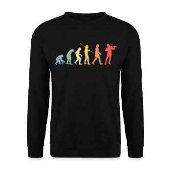 Violon Evolution Rétro ViolonIste - Sweat-shirt Unisexe - noir - Devant - Alina (178cm) & Michal (187cm)