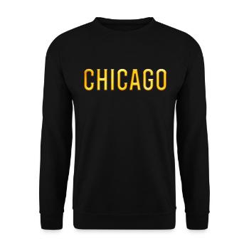Chicago - Unisex Sweatshirt - black - Front - Alina (178cm) & Michal (187cm)