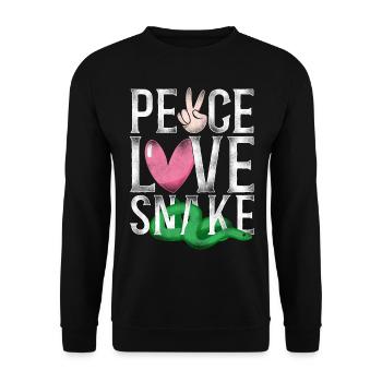 Serpent Serpent Fille Vintage Paix - Sweat-shirt Unisexe - noir - Devant - Alina (178cm) & Michal (187cm)