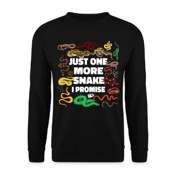 Snake Serpent Just One More Snake - Unisex Pullover - Schwarz - Vorne - Alina (178cm) & Michal (187cm)