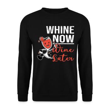 Marathon Runners Running Half Marathon Wine - Unisex Sweatshirt - black - Front - Alina (178cm) & Michal (187cm)