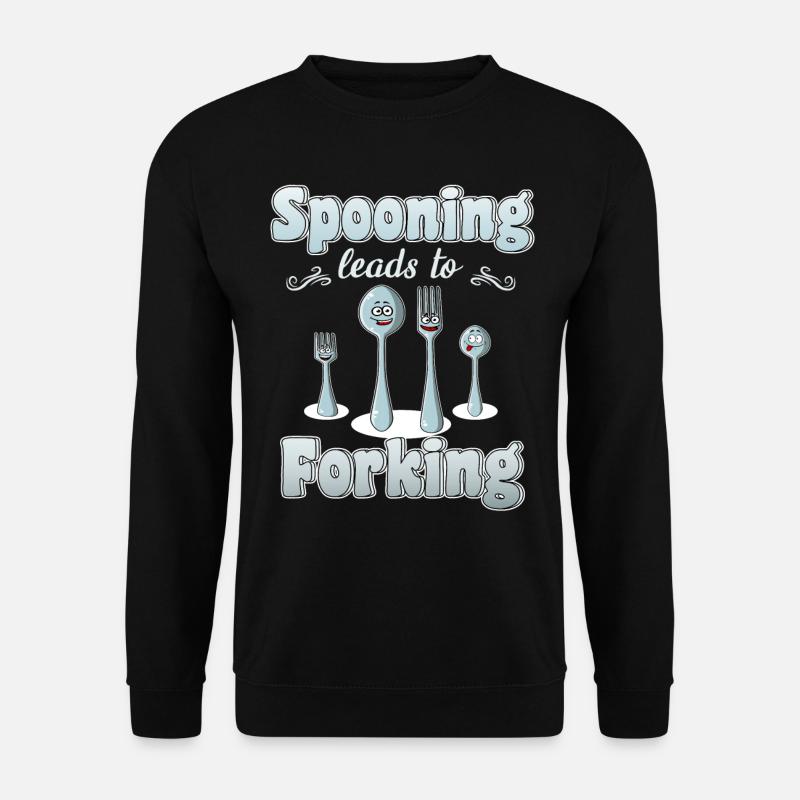 Wortwitz Küche Pun Restaurant Koch Besteck - Unisex Pullover - Schwarz